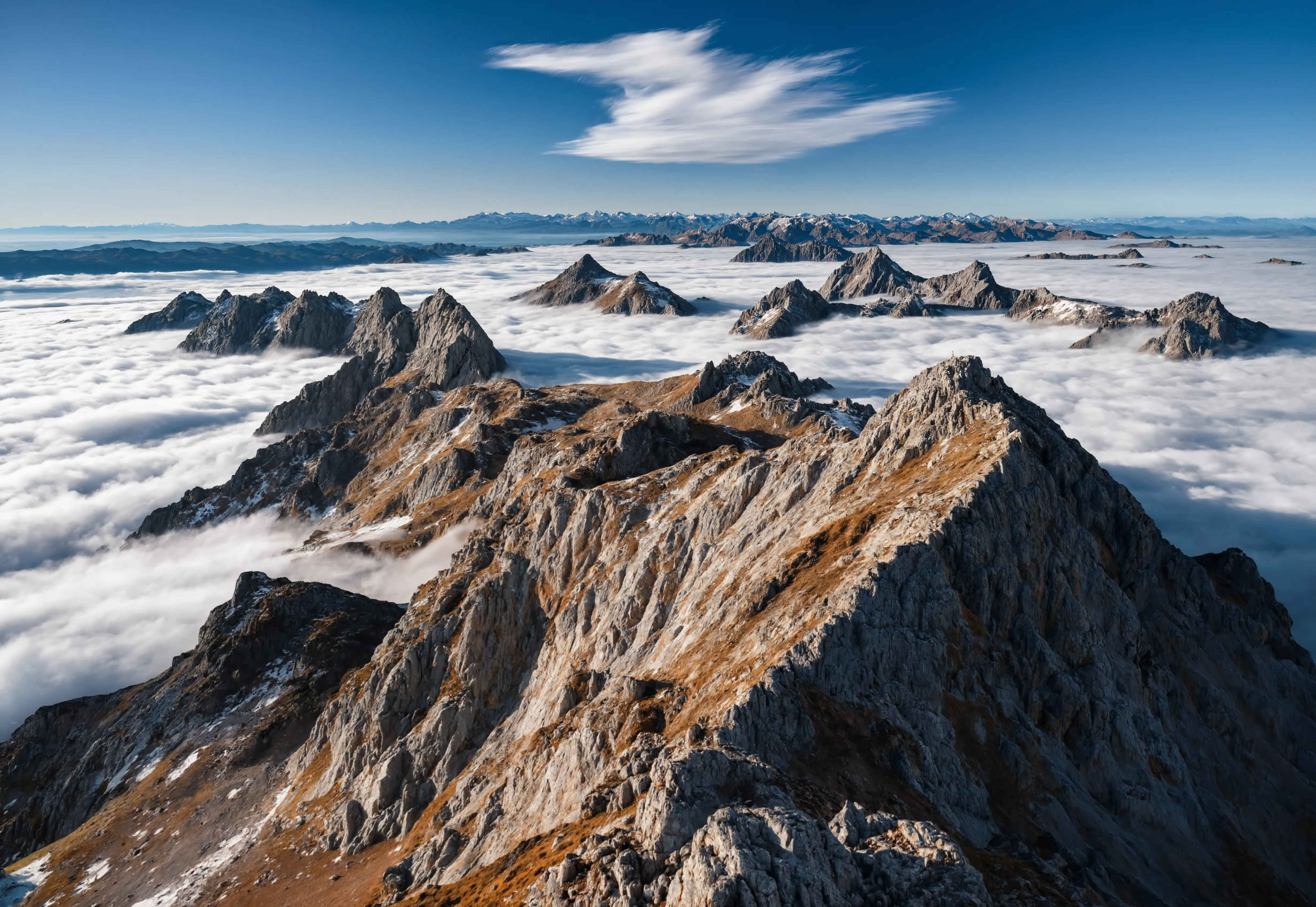 Panoramablick von der Zugspitze — Deutschlands höchster Gipfel über den Wolken